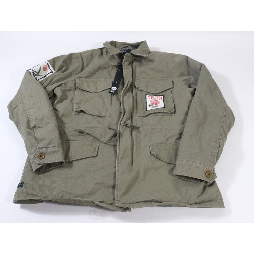 10.Deep Field Jacket Mens Small Green Tenth‎ Division Floral Patch Military Coat